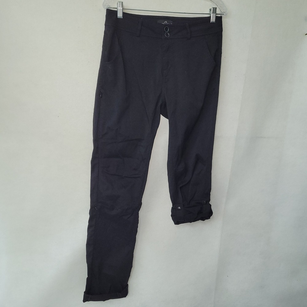 Northbound Gear Pants Womens 6 Tall‎ Black Hiking Pants Roll Tab Outdoor Pockets
